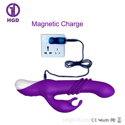 Rechargeable woman sex toy clitoris vagina vibrating double motor wand massager